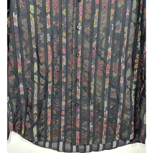 Luchiano Visconti Textured Cotton Casual Button Down Mens Long Sleeve Shirt L - Picture 3 of 12